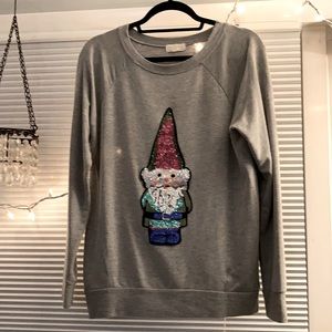 Sequined Gnome Holiday Sweater
